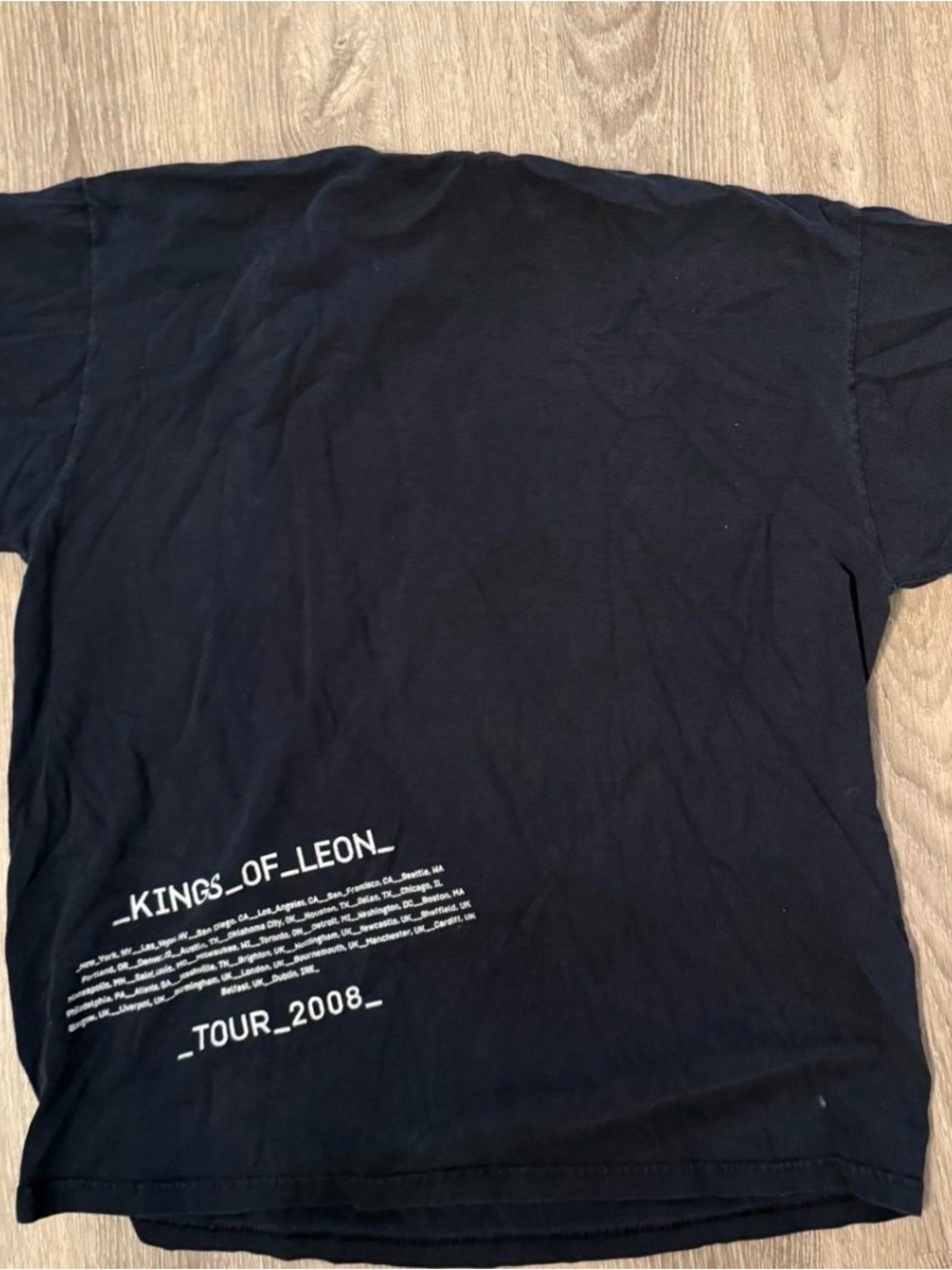 Vintage Kings of Leon 2008 Tour y2k Alternative Rock Band Graphic Black Shirt - Picture 2 of 3